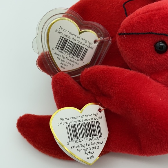 TY BEANIE BABIES COLLECTION PINCHERS Red Lobster set of 2 w tags 1993 style 4026 - Picture 12 of 15